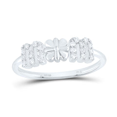Sterling Silver 1/6 CTW-Natural Diamond Gift "Mom" Ring