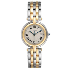 Cartier Panthere Vendome 29mm 2T 18k Yellow Gold & Stainless Steel Silver Dial Watch 183964