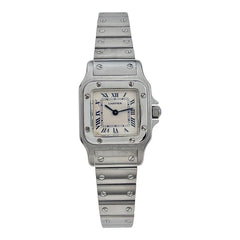 Cartier Santos Galbee 24mm Silver Dial Stainless Steel Watch 1565