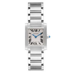 Cartier Tank Francaise 25.0mm x 20mm Silver Dial Stainless Steel Watch 2384