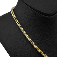 10k Yellow Gold Solid Franco 1.4gms to 37.4gms Chain 0.75MM to 3MM Necklace 14" to 30"