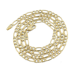 10k Yellow Gold Hollow Figaro Chain 2MM to 10.6MM Necklaces All Lengths Available 14" to 30"