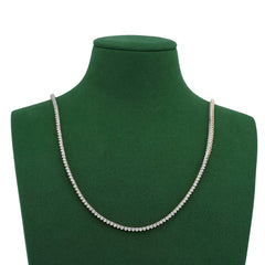 3.1MM 10k Yellow Gold 2CTW Natural Diamond Illusion Set Tennis Chain 22" Mens Womens Necklace 25.8g