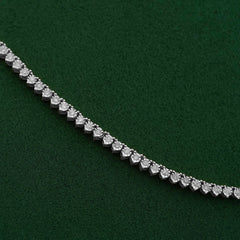 3.1MM 10k Yellow Gold 2CTW Natural Diamond Illusion Set Tennis Chain 22" Mens Womens Necklace 25.8g