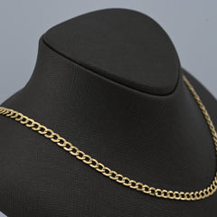 4.5MM 10k Yellow Gold 5.9gms Cuban link Curb Chain Mens Womens 18In Necklace
