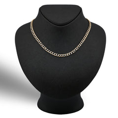 Fine 10k Two-Tone Gold 9.4gms 5MM Diamond Cut Cuban Chain Mens 20 Inch Necklace