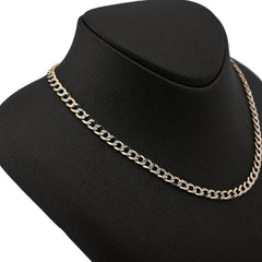 Fine 10k Two-Tone Gold 9.4gms 5MM Diamond Cut Cuban Chain Mens 20 Inch Necklace