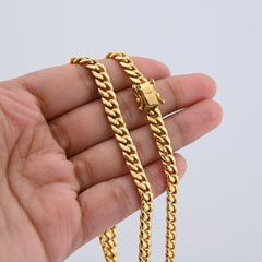 6MM 10k Yellow Gold 18.6 grams Miami Cuban Chain Mens Womens Necklace 20 Inches