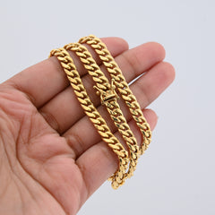 6MM 10k Yellow Gold 18.6 grams Miami Cuban Chain Mens Womens Necklace 20 Inches