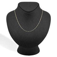 2MM 10k Yellow Gold 20 Inches 1.5 grams Figaro Chain Necklace For Mens Womens