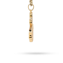 10k Yellow Gold 1.25CTW Natural Muslim "Allah" Diamond Pendant 10g Arabic Charm