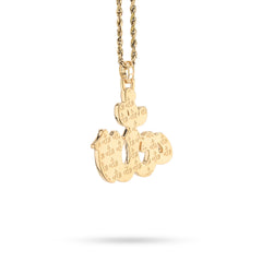 10k Yellow Gold 1.25CTW Natural Muslim "Allah" Diamond Pendant 10g Arabic Charm