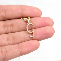 10k Yellow Gold Initial G Pendant 0.12 CTW Natural Diamond 0.85g Alphabet Charm