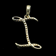 10k Yellow Gold Initial H Pendant 0.17 CTW Natural Diamond 1.1g Alphabet Charm