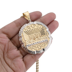 1/10th 10k Gold Bonded 925 Two Tone Apostles Last Supper Pendant Big 9.6g Charm