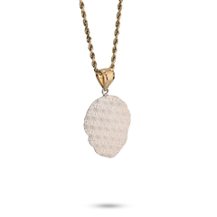 1/10th 10k Gold Bonded 925 Diamond Cut 3D Two Tone Lion Head Pendant 2.3g Charm