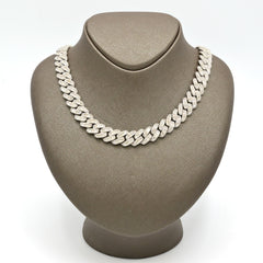 13MM 10k Yellow Gold 21 Inch 24CTW Round/Baguette Diamond Cuban Chain 74.4gms