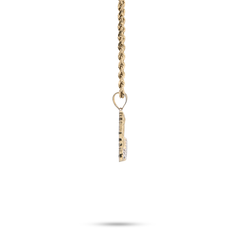 1/10th 10k Gold Bonded 925 Two Tone Praying Hand Charm 1.4gms Religious Pendant