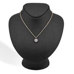 10k Rose Gold 1CTW Natural Diamond Flower Cluster Round Pendant 1.6g Women Charm