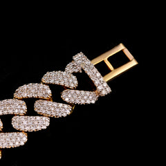 10k Yellow Gold Men 5.12CTW Natural Diamond Cuban Bracelet 38.1g 8 Inch Armlet