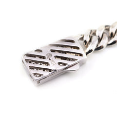 10k White & Rose Gold Women 3.18CT Diamond Cuban Heart Bracelet 13.8g 7In Armlet