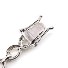 10k White & Rose Gold 12.8 grams 2.74CTW Diamond 7 Inch Infinity Heart Bracelet