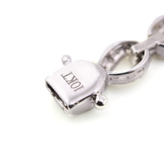 10k White & Rose Gold 12.8 grams 2.74CTW Diamond 7 Inch Infinity Heart Bracelet