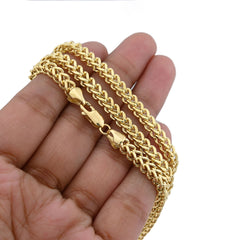 4MM Mens Franco Chain 14.3gms Necklace 1/10th 10k Gold Bonded 925 Silver 22 Inch