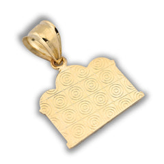 10k Yellow & White Gold Diamond-Cut Mens Last Supper Pendant Religious 2g Charm