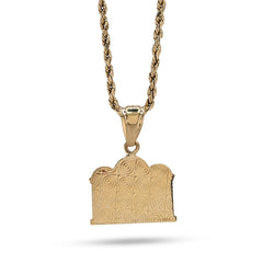 10k Yellow & White Gold Diamond-Cut Mens Last Supper Pendant Religious 2g Charm