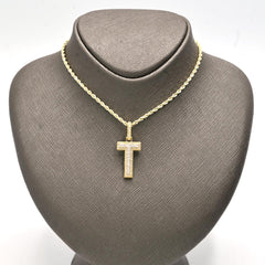 10k Yellow Gold 0.6CTW Natural Diamond Initial "T" Letter Pendant 2.4g Charm