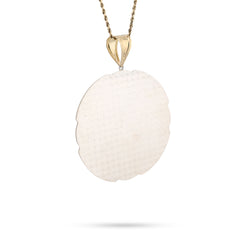 1/10th 10k Gold Bonded 925 Big Last Supper Pendant 20gms Mens Two Tone Charm