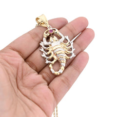 1/10th 10k Gold Bonded 925 2-Tone Scorpio Zodiac Pendant 4.9gm Animal Mens Charm