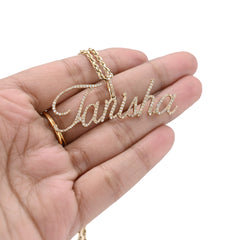 10k Yellow Gold 1.25CTW Natural Diamond "Tanisha" Name Letter Pendant 3.6g Charm