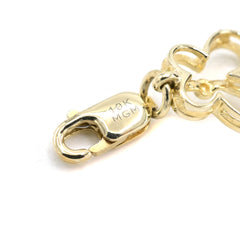 10MM 10k Yellow Gold 7Inch 1.05CTW Natural Round Diamond 7.8g Butterfly Bracelet