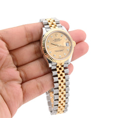 Rolex Datejust 31MM 18K Yellow Gold/SS Diamond Dial Champagne Face Jubilee Bracelet Full SET