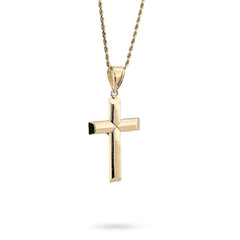 1/10th 10k Gold Bonded 925 Two Tone Cross Crucifix Pendnat Religious 3.3gm Charm
