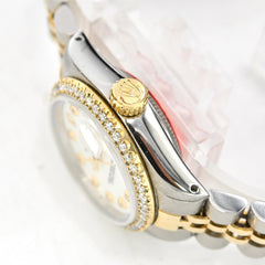 Original 26MM Rolex Datejust SS 1.25CTW Diamond Bezel Jubilee Green Face Watch