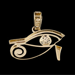 10k Yellow Gold 0.39CT Natural Genuine Diamond Evil Eye Pendant 2g HipHop Charm