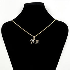 10k Yellow Gold 0.39CT Natural Genuine Diamond Evil Eye Pendant 2g HipHop Charm