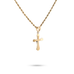 1/10th 10k Gold Bonded 925 Two Tone Cross Crucifix Pendant 0.9gms Unisex Charm