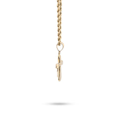 1/10th 10k Gold Bonded 925 Two Tone Cross Crucifix Pendant 0.9gms Unisex Charm