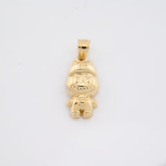10k Real Yellow Gold LABUBU Pendant 1.5 grams Cartoon Charm For Unisex Adults