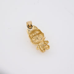 10k Real Yellow Gold LABUBU Pendant 1.5 grams Cartoon Charm For Unisex Adults