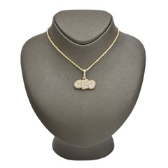 10k Yellow Gold 1.05CTW Natural Round Diamond "CEO" Pendant 4.2g Classic Charm