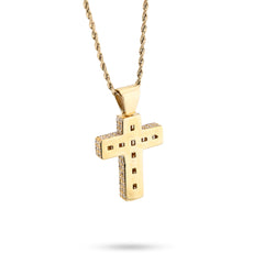 10k Yellow Gold 3.5CTW Natural Round/Baguette Diamond Cross Pendant 12.3g Charm