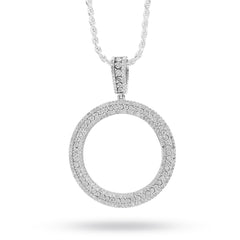 925 Silver 1.9 CTW Natural Diamond Round Picture Memory Pendant 16g Charm