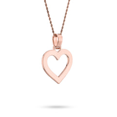 10k Rose Gold 1.5CTW Natural Diamond Heart Shaped Pendant For Womens 19.8g Charm