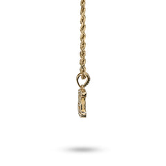 10k Yellow Gold 0.375CTW Natural Round/Baguette Diamond 1.6g Initial "B" Pendant