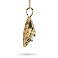 10k Yellow Gold 3.5CTW Natural Diamond Roaring Lion Head Pendant 24.9g Charm